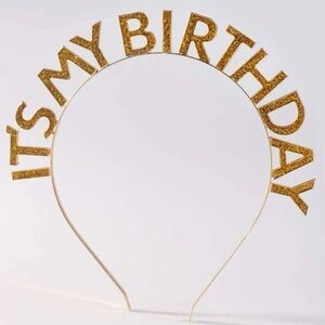Birthday Gold Letter Headband